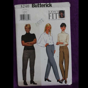 Butterick Sewing pattern 3240 Misses Todays Fit Flat Front Slim Fit PANTS